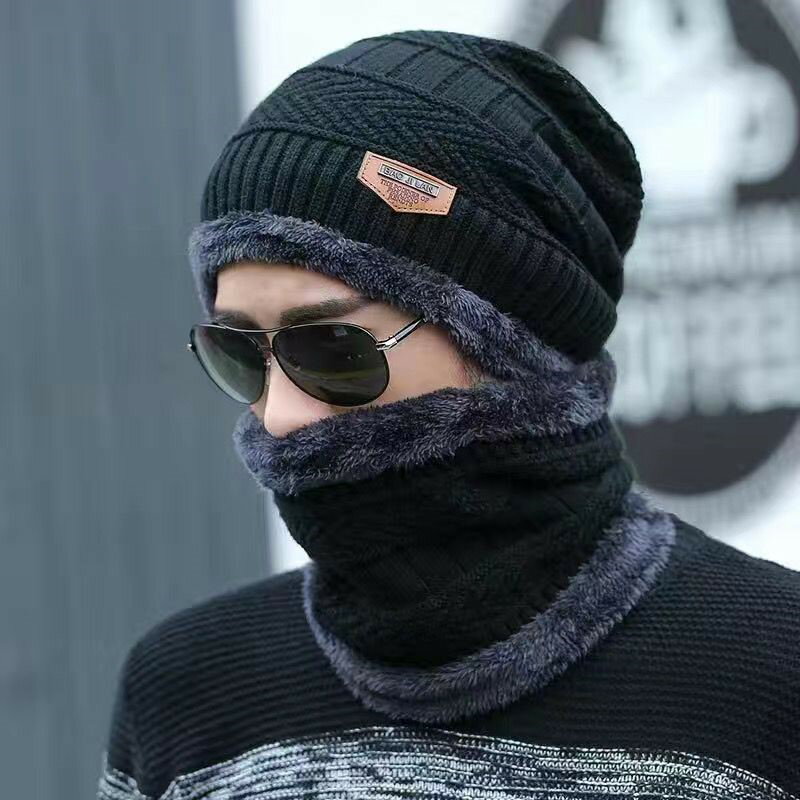 帽子男冬天加厚保暖針織毛線帽棉帽男士冬季潮青年防寒風騎車