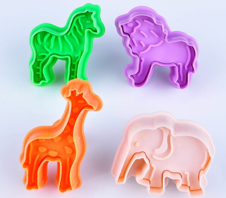 4支裝3D立體卡通餅干模具DIY翻糖蛋糕模具彈簧立體烘焙餅干模19款 4