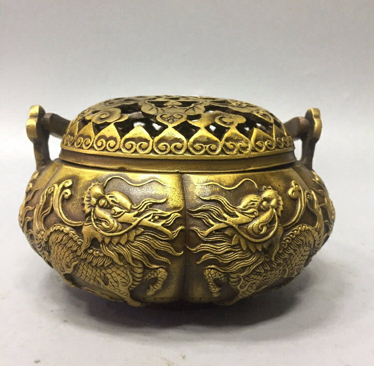 銅香爐純銅仿古湯婆子純銅暖手爐碳銅暖爐碳火爐龍鳳薰香爐取暖