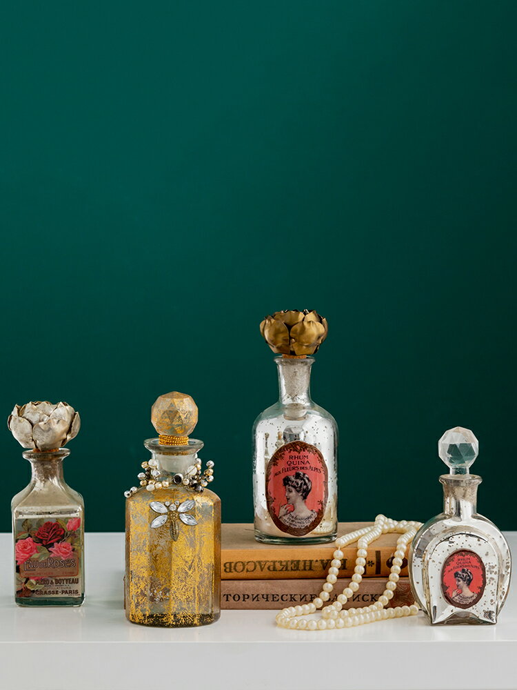 收獲小屋印度進口復古香水瓶香薰擴散瓶DIY羽毛花瓶套裝ins風飾品
