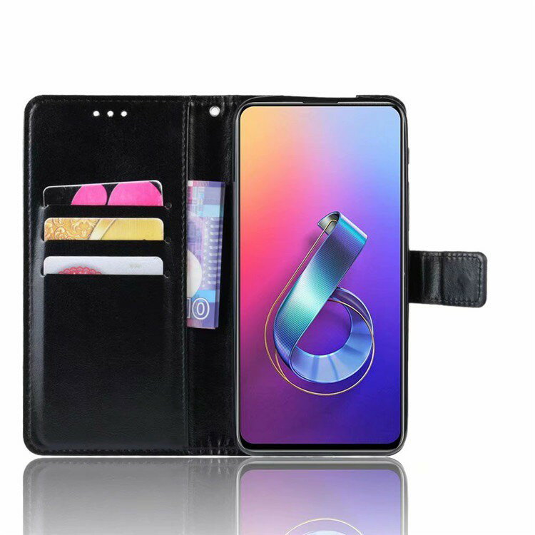 現貨 華碩ASUS Zenfone 9 8 6四色翻蓋皮套 側躺支架功能 附掛繩 7