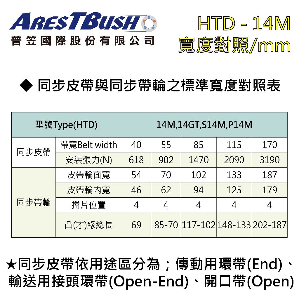 同步時規皮帶 HTD-14M-1932~5600mm-W85 4