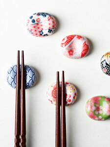 半房日式櫻花家用陶瓷放筷子支架餐具可愛小架子精致筷托筷枕架托