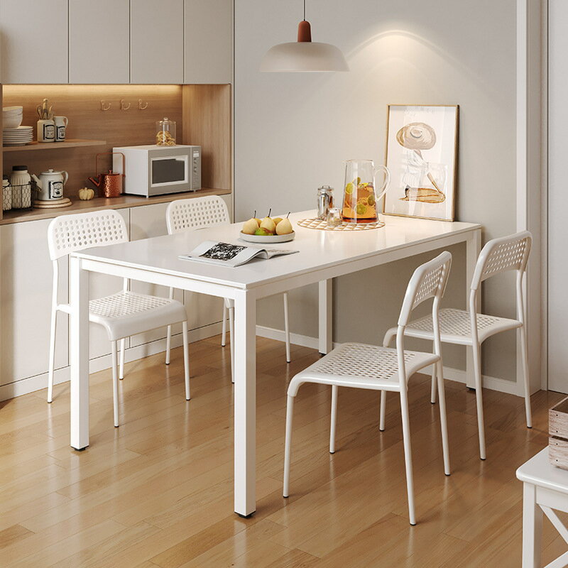 椅子 餐桌 簡易餐桌家用小戶型出租房現代簡約餐桌椅北歐白色桌子長方形飯桌