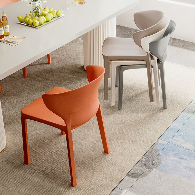椅子 餐桌 網紅塑料椅子加厚家用餐椅休閑餐廳靠背椅書桌椅商用吃飯餐桌凳子