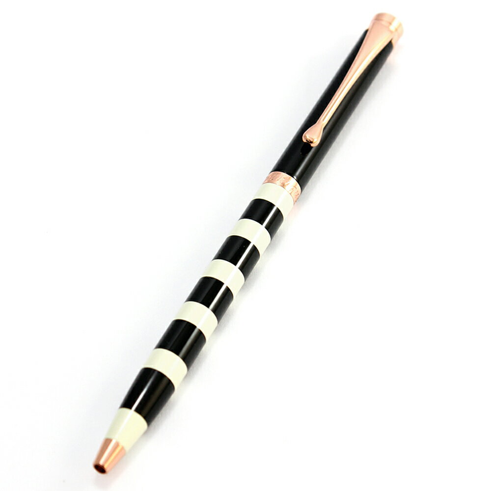 MITIQUE美締克 Oriental 東方美系列 尊爵黑橫條紋玫瑰金夾原子筆 (BLZMB506017)