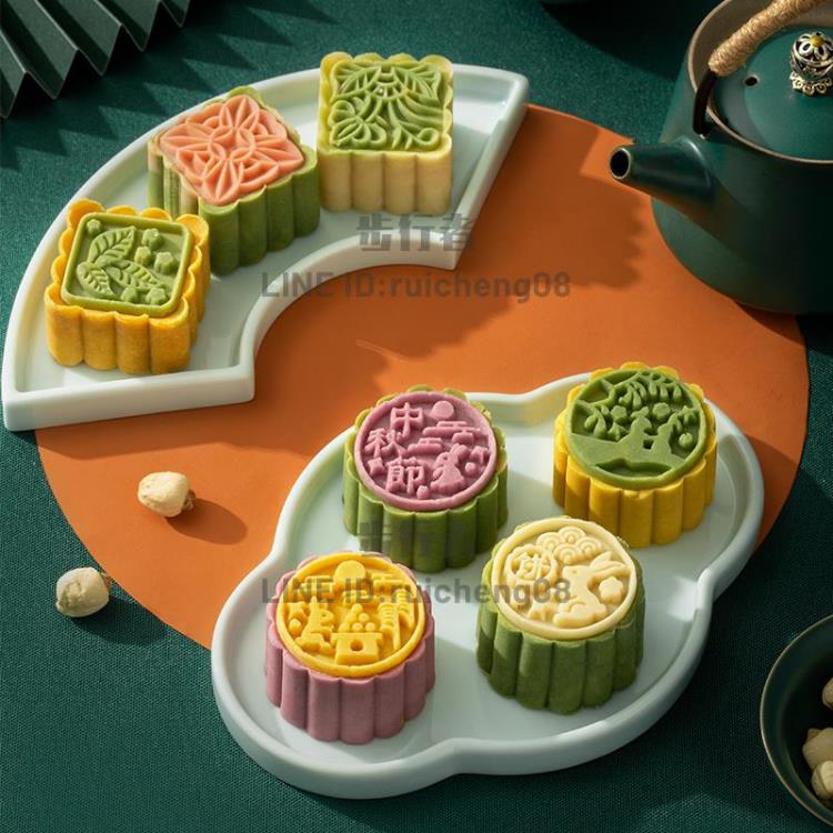 月餅模具家用壓花手壓式綠豆糕模型印具冰皮糕點烘焙【步行者戶外生活館】 1