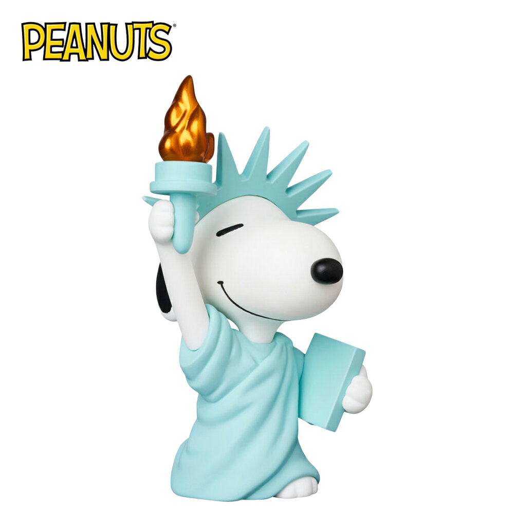 【日本正版】UDF 史努比 吊卡系列 NO.823 自由女神史努比 公仔 模型 9cm Snoopy PEANUTS MEDICOM TOY - 158235