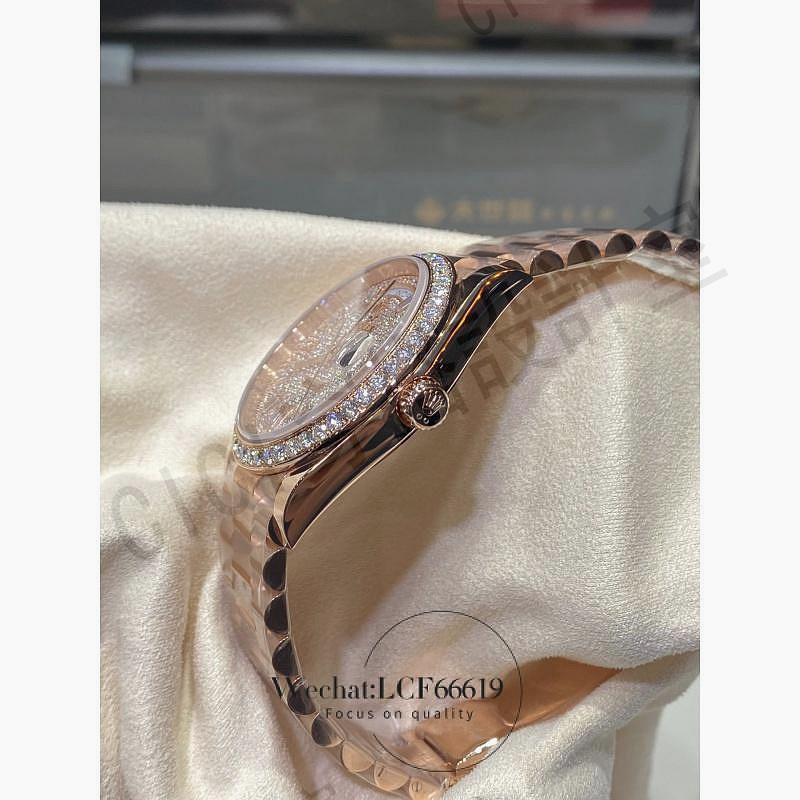 時尚典雅，金風格鑽石錶盤潮流男士手錶，雙日期男士豪華自動魅力機械手錶【亞德機械五金家居】 4