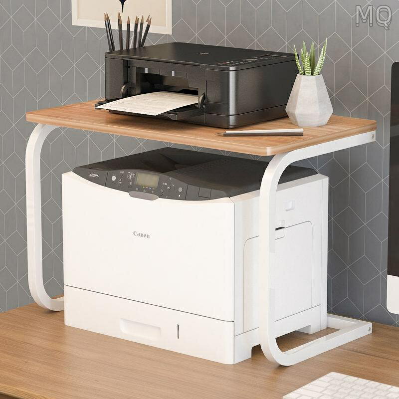 全新 精品上架??印表機架子桌面小型雙層多功能主機置物架辦公室桌上影印機收納架