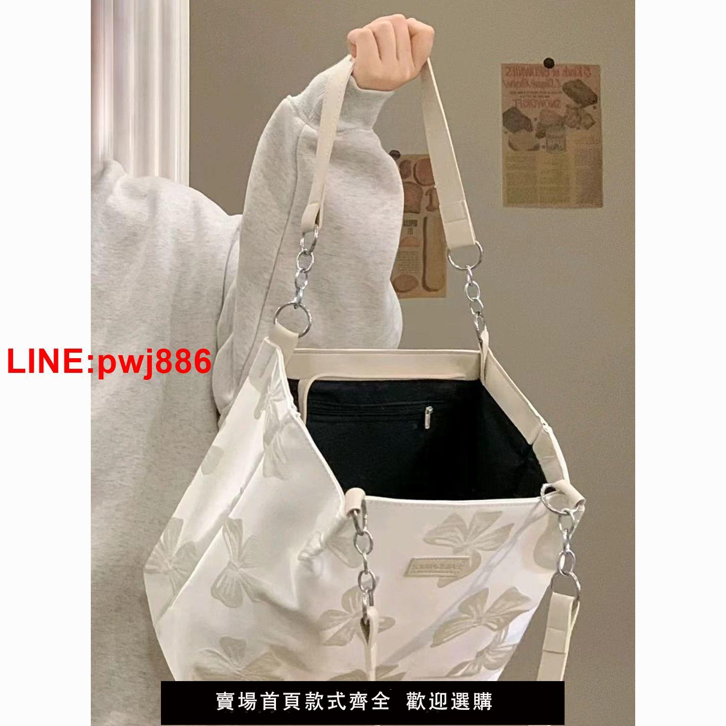 {臺灣公司 可開發票}小眾設計大容量手提帆布包女夏2022新款時尚印花蝴蝶結單肩托特包