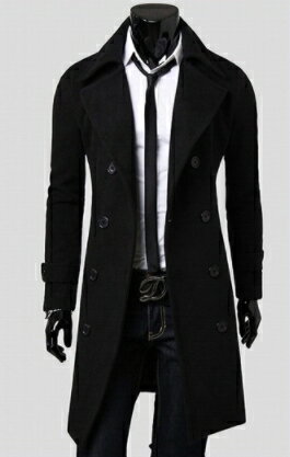 韓版男裝 毛呢外套 修身男大衣 中長版大衣 毛呢大衣 刷毛大衣 西裝外套 大衣西裝 櫻桃嚴選 1