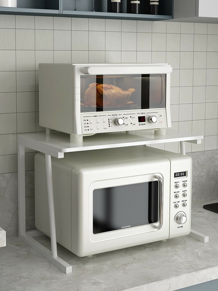 置物架 廚房微波爐架子烤箱收納置物架桌面臺面雙層放電飯煲飯鍋分層支架