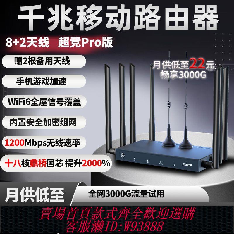 【公司貨 最低價】5g無線路由器便攜wifi免裝寬帶4G網路家用戶外無線上網千兆全網通