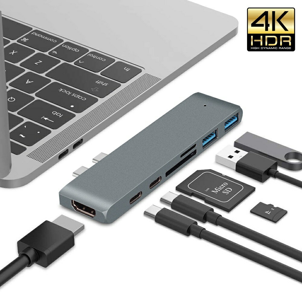 ⊿免運 7合一擴展塢 type-c USB C MACBOOK pro轉HDMI TF