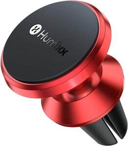 【日本代購】Humixx 車用手機支架 超強磁力 360度旋轉 空調出風口安裝 紅色