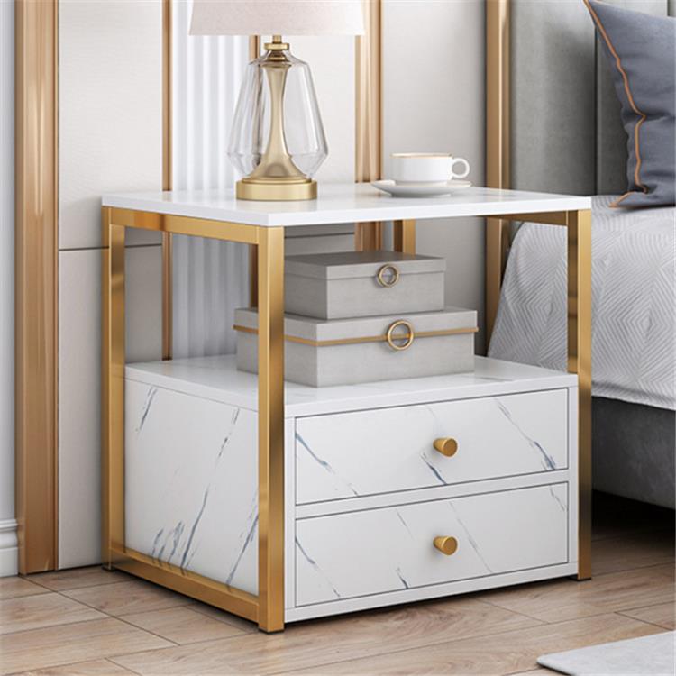 床頭櫃 現代簡約輕奢小型金屬簡易款ins風鐵藝臥室小櫃子窄床邊櫃