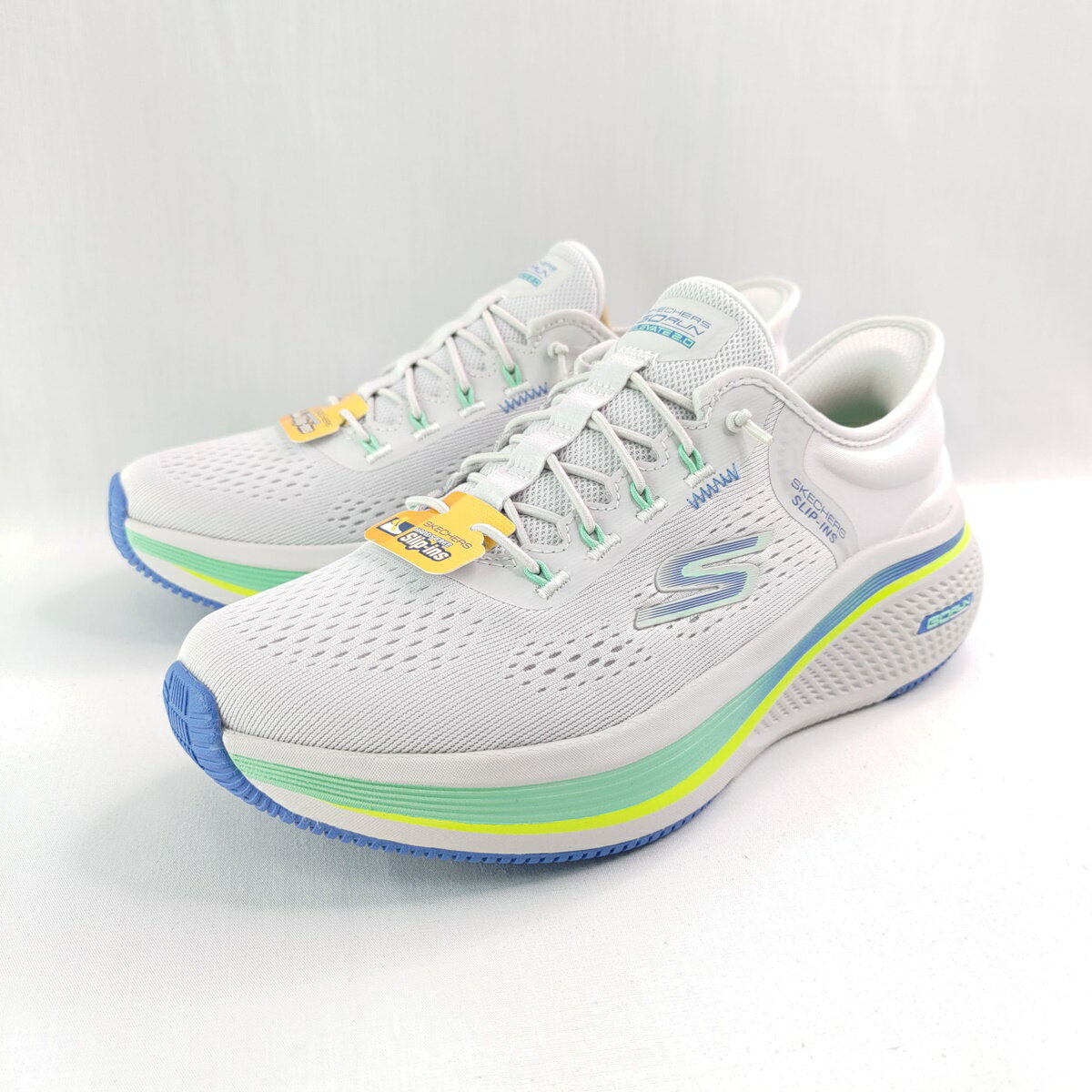 Skechers 129006GYBL 女慢跑鞋 GO RUN ELEVATE 2.0 灰/藍【iSport愛運動】