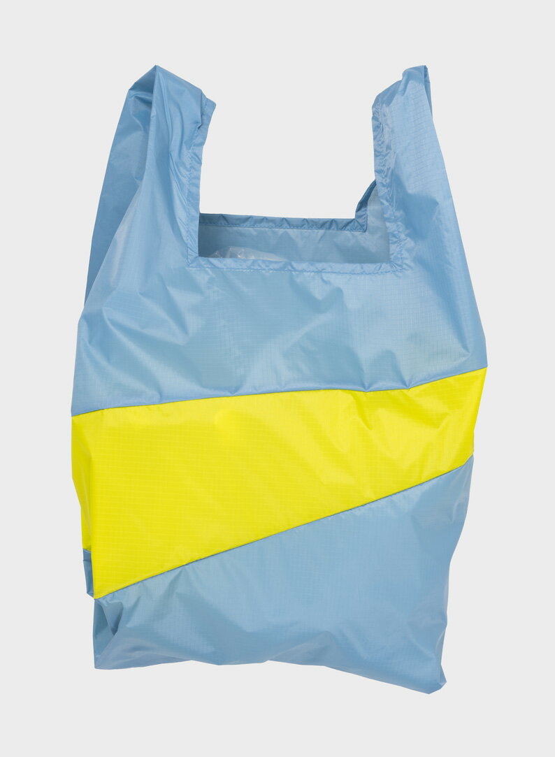 荷蘭 Susan Bijl 防潑水超輕量購物袋 #L (自由藍/活力黃)