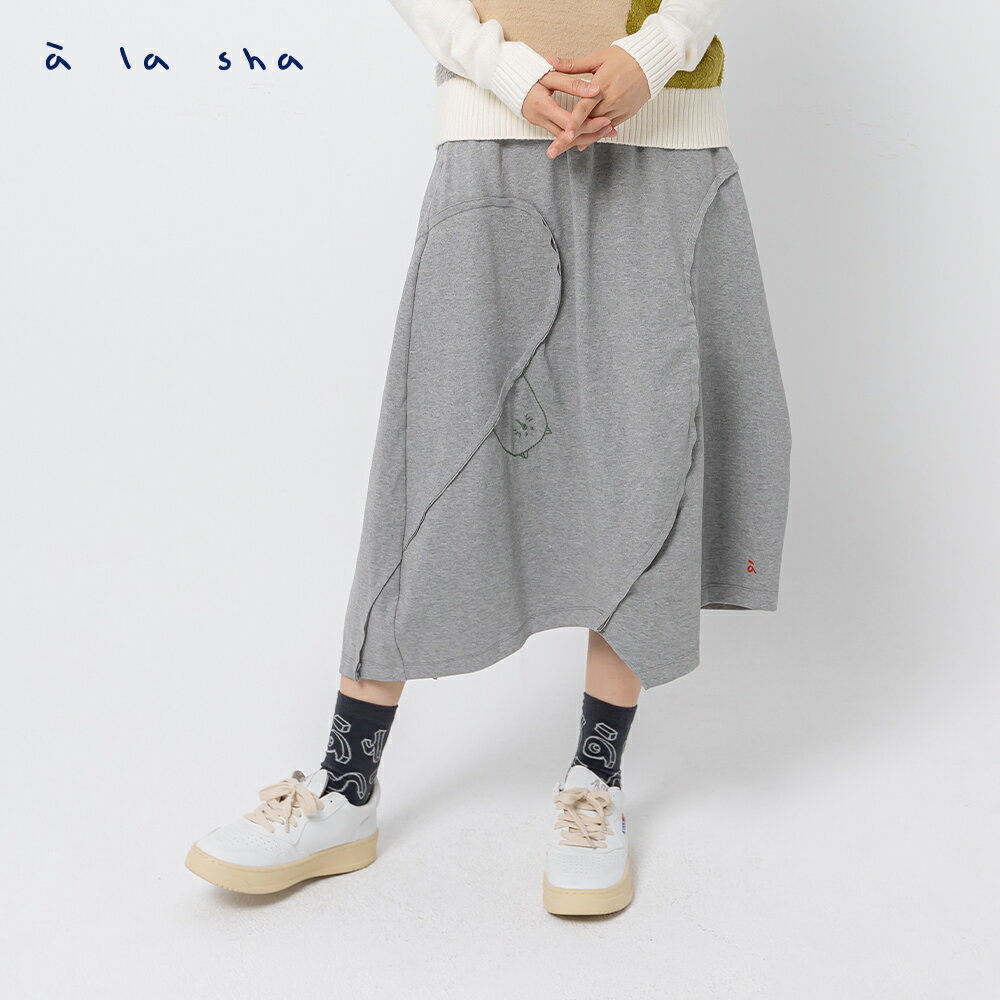 a la sha 創意圓弧剪接Q咪裙 2