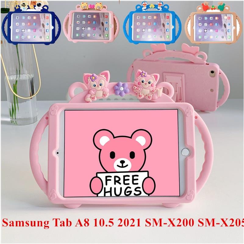 適用於 Samsung Galaxy Tab A8 10.5 2021 SM-X200 SM-X205 柔軟矽膠手柄兒童