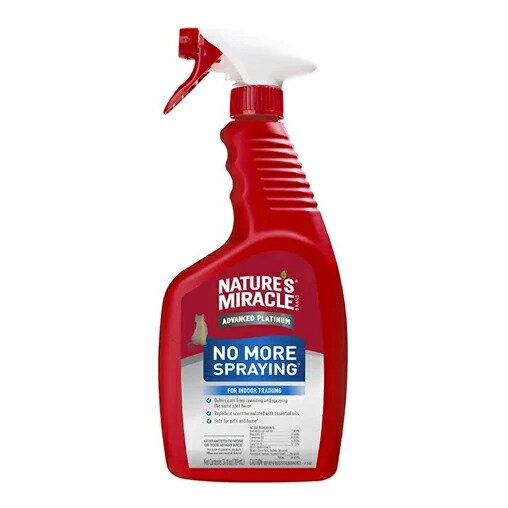 【寵愛家】Natures Miracle自然奇蹟 8in1貓用天然酵素 驅離除臭噴劑24oz(709ml)