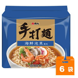 維力 手打麵 海鮮泡菜風味湯麵 80g (5入)x6袋/箱