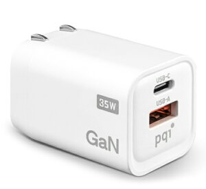 PQI 雙孔 PDC35W USB-C USB-A GAN QC3.0/PD3.0 快充 充電器
