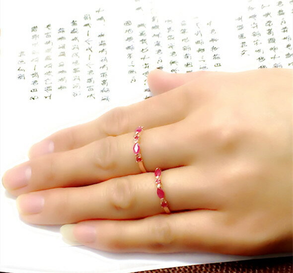 天然紅寶石貴重寶石戒指女 小清新時尚925銀鍍玫瑰小戒指金彩寶