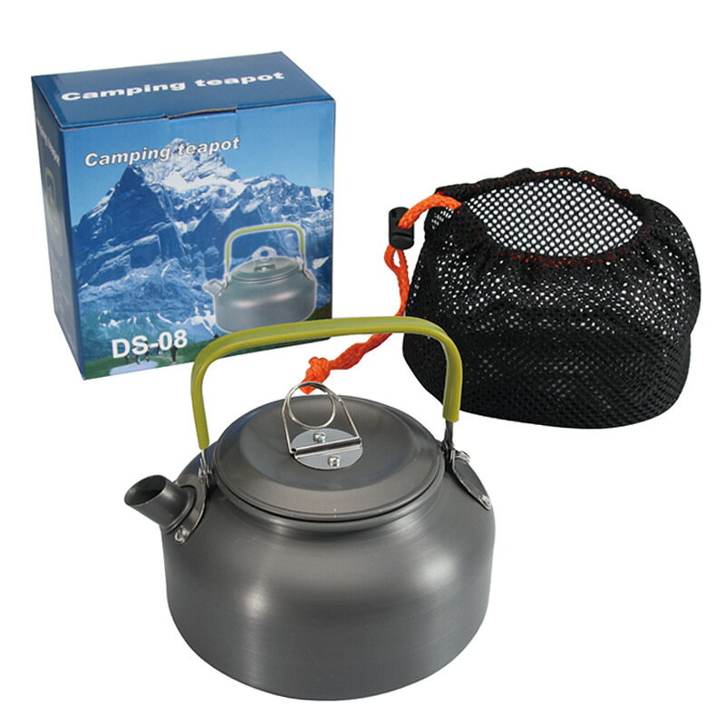 戶外燒水壺 咖啡壺 野營茶壺08L 便攜式燒水壺 咖啡壺
