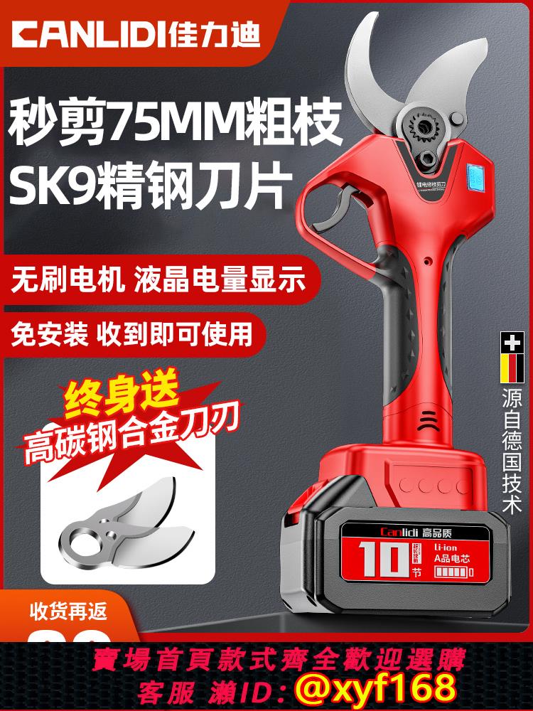{可打統編 保固一年}鋰電電動剪刀充電式修剪樹枝果樹園藝剪子修枝剪樹剪刀剪枝神器