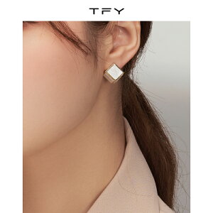 TFY高級感耳釘女夏小眾設計感冷淡風潮高級大氣輕奢ins風法式簡約