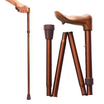 Merry Sticks 悅杖 人體工學折疊手杖-紳士棕 (右手用) (單支)_輔具【杏一】