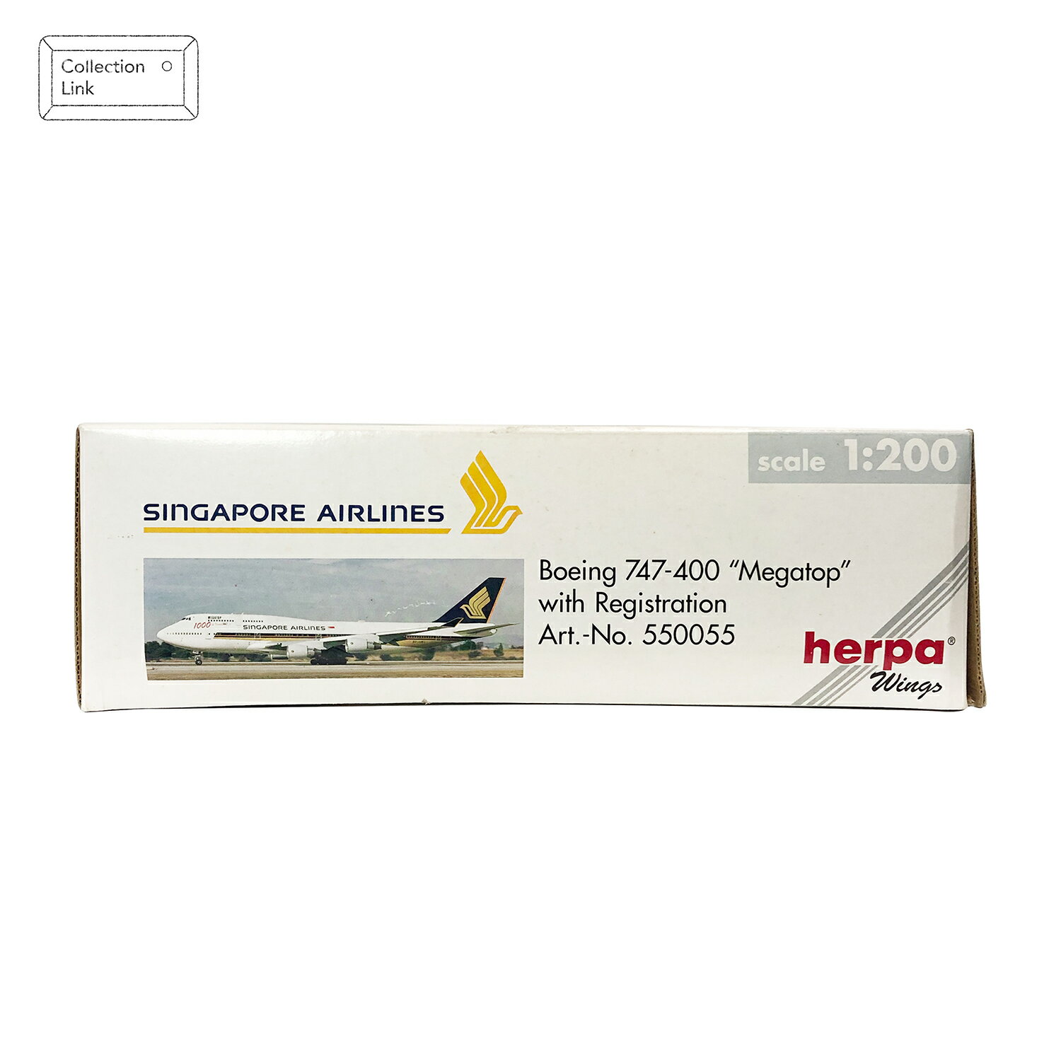 Herpa 1:200 SINGAPORE AIRLINES B747-400 “Megatop”#550055