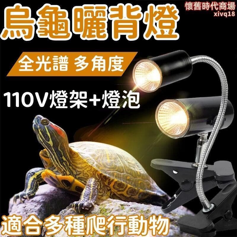 曬背燈 烏龜夾燈 烏龜曬背燈 燈具 寵物保暖燈 全光譜110v曬背燈 保溫燈 夾式