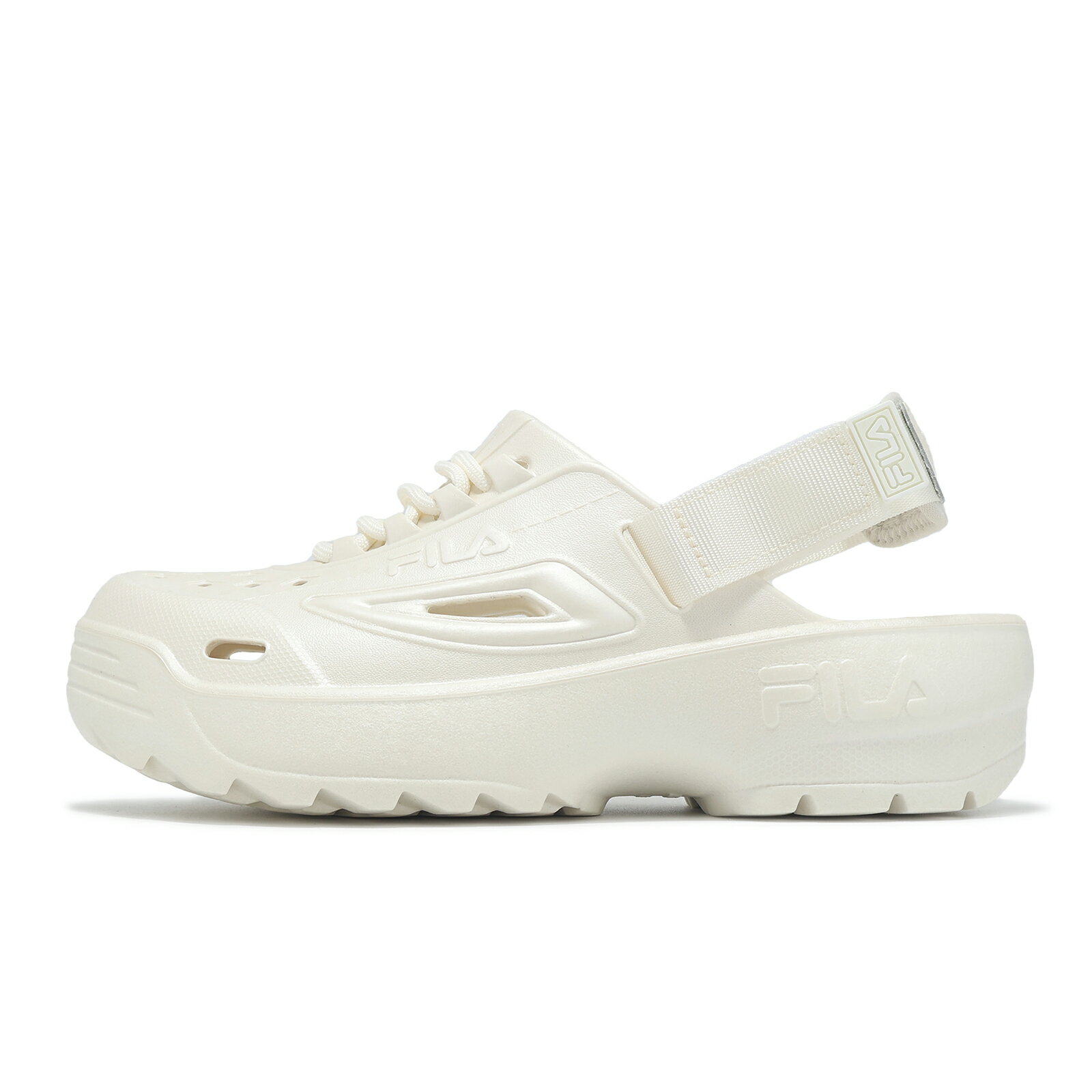 Fila 涼鞋 Subversion 男鞋 女鞋 白 魔鬼氈 厚底 緩衝 涼拖鞋