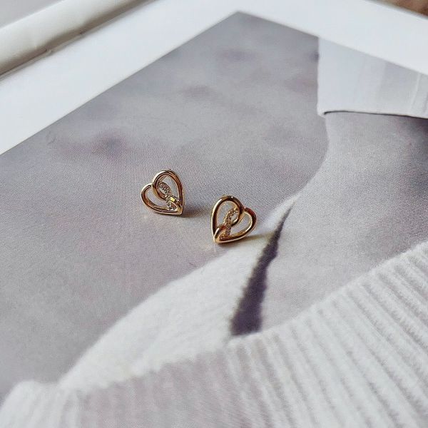 現貨專區｜牽手雙心耳環(BPE71)｜送禮精選店家★Reyna jewelry 女王飾品