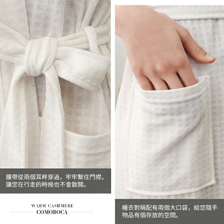 春夏季薄款七分袖浴袍 吸水速乾男女通用 情侶浴衣 浴巾 睡袍 睡衣【ZK0401】《約翰家庭百貨 6