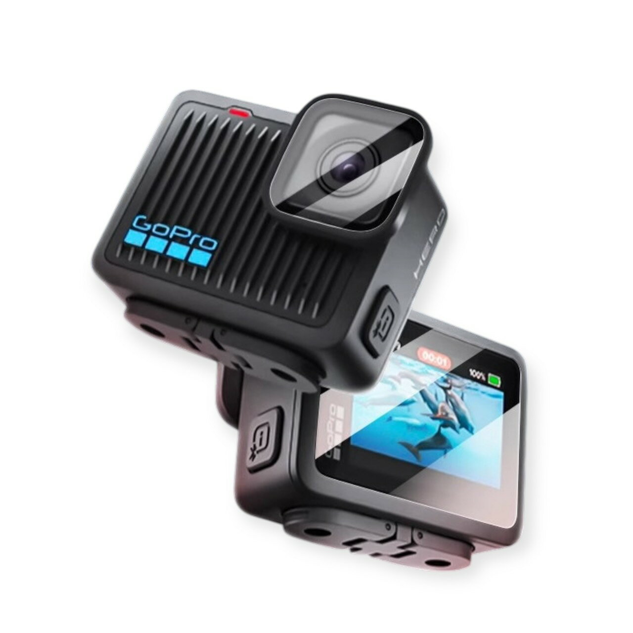 【中壢NOVA-水世界】TELESIN 泰迅 GoPro【HERO 鋼化玻璃保護貼 2片入】鏡頭 螢幕 9H 抗刮