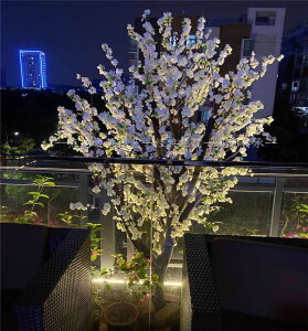 梨花 仿真梨花樹 白色大樹 定制 酒店大堂商家客廳節日裝飾假樹