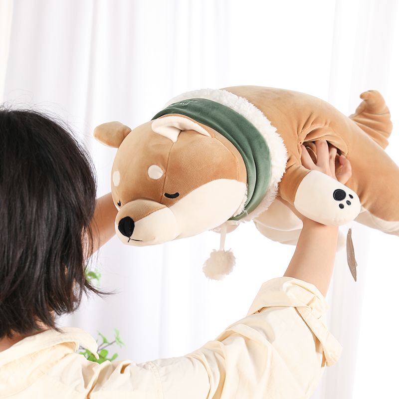 臺灣公司貨/可開票 抱枕 靠枕 枕頭 日本柴犬毛絨公仔玩具狗狗玩偶抱枕睡覺長條