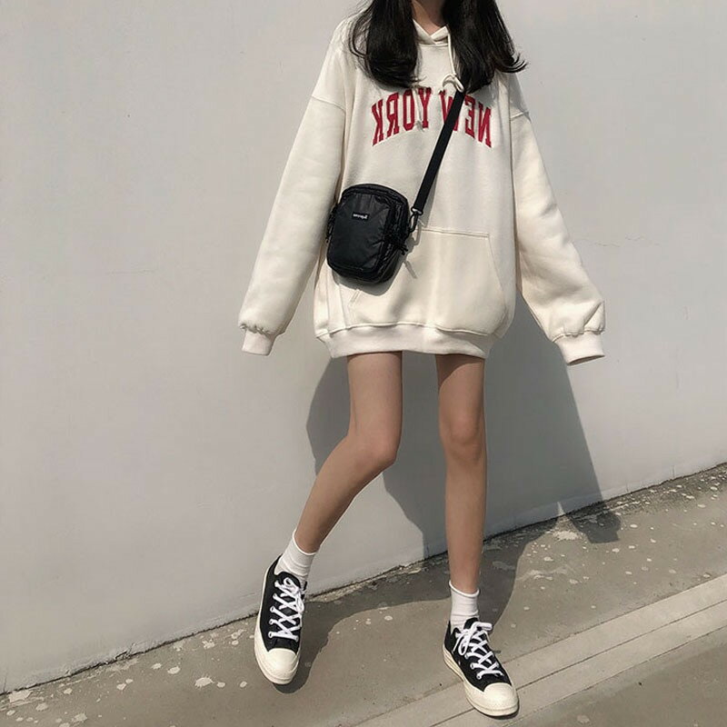 超火cec衛衣女寬松潮ins慵懶風bf連帽薄款上衣服外套