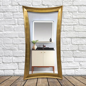 歐式簡約穿衣鏡落地全身試衣鏡法式輕奢浴室鏡壁掛鏡復古樹脂鏡子