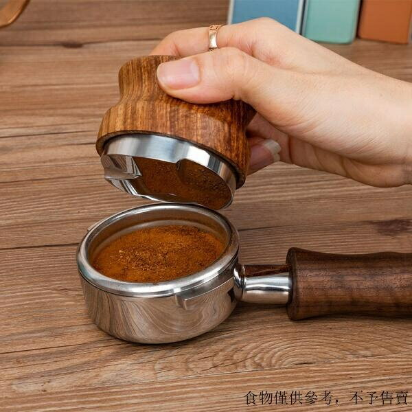 （咖啡用品與配件）配件 咖啡布粉器 意式304不鏽鋼木製壓粉器 咖啡機配套器具 咖啡壓粉器 咖啡專用配件 a