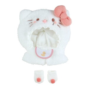 真愛日本 預購 凱蒂貓 kitty 偶像應援 嬰兒 絨毛 造型玩偶裝 披風 襪 換裝 變裝 JD33