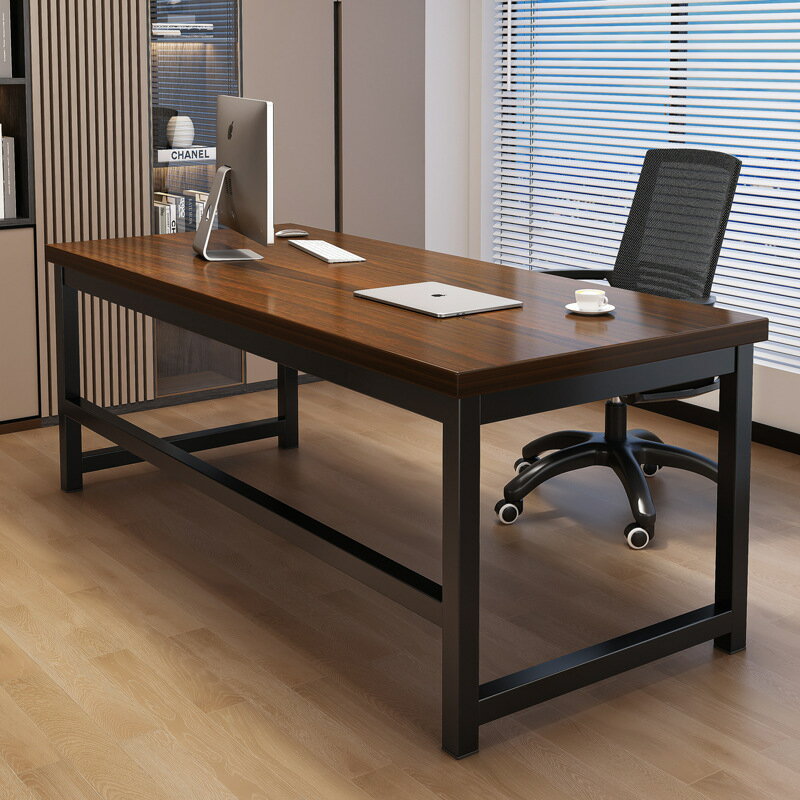 APP下單享點數9% 大長桌子工作臺辦公室辦公桌椅組合家用簡約現代雙人桌老板電腦桌