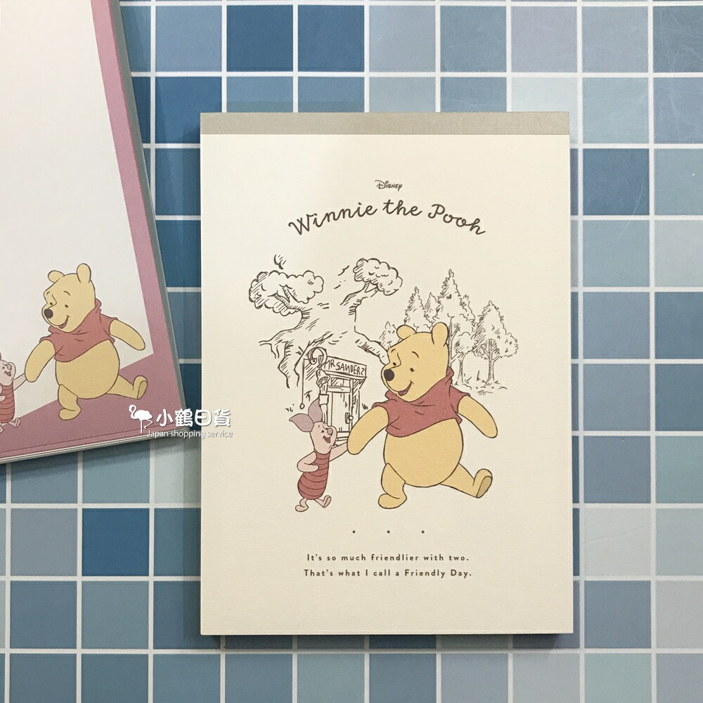 日本製 迪士尼 小熊維尼 Winnie the Pooh A6 彩色 便條紙｜小鶴日貨