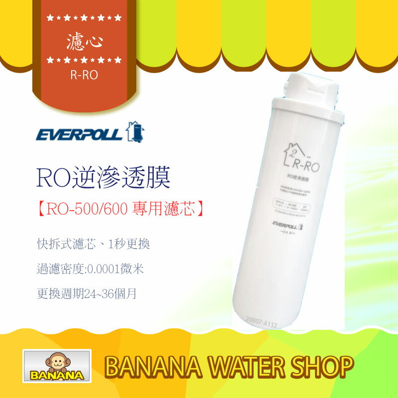 【EVERPOLL 愛科】R-RO 全效複合式濾芯 (RO-500/RO-600專用)