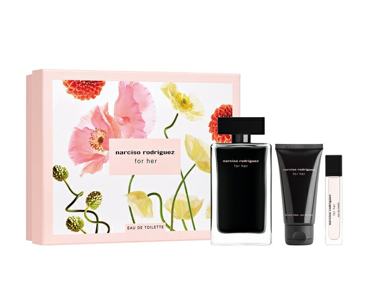 【名美香氛】Narciso For Her 同名女性淡香水禮盒 (淡香水100ml+淡香水10ml+身體乳50ml)