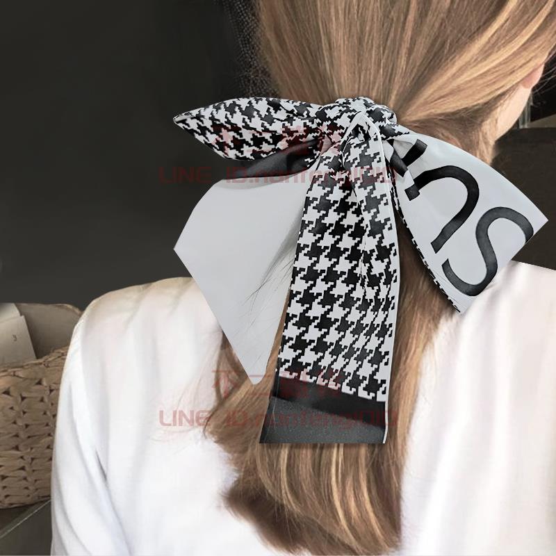 絲巾復古發帶女 綁發頭飾頭繩飄帶絲帶 高級夏季法式絲巾髮帶 包包絲帶【不二雜貨】